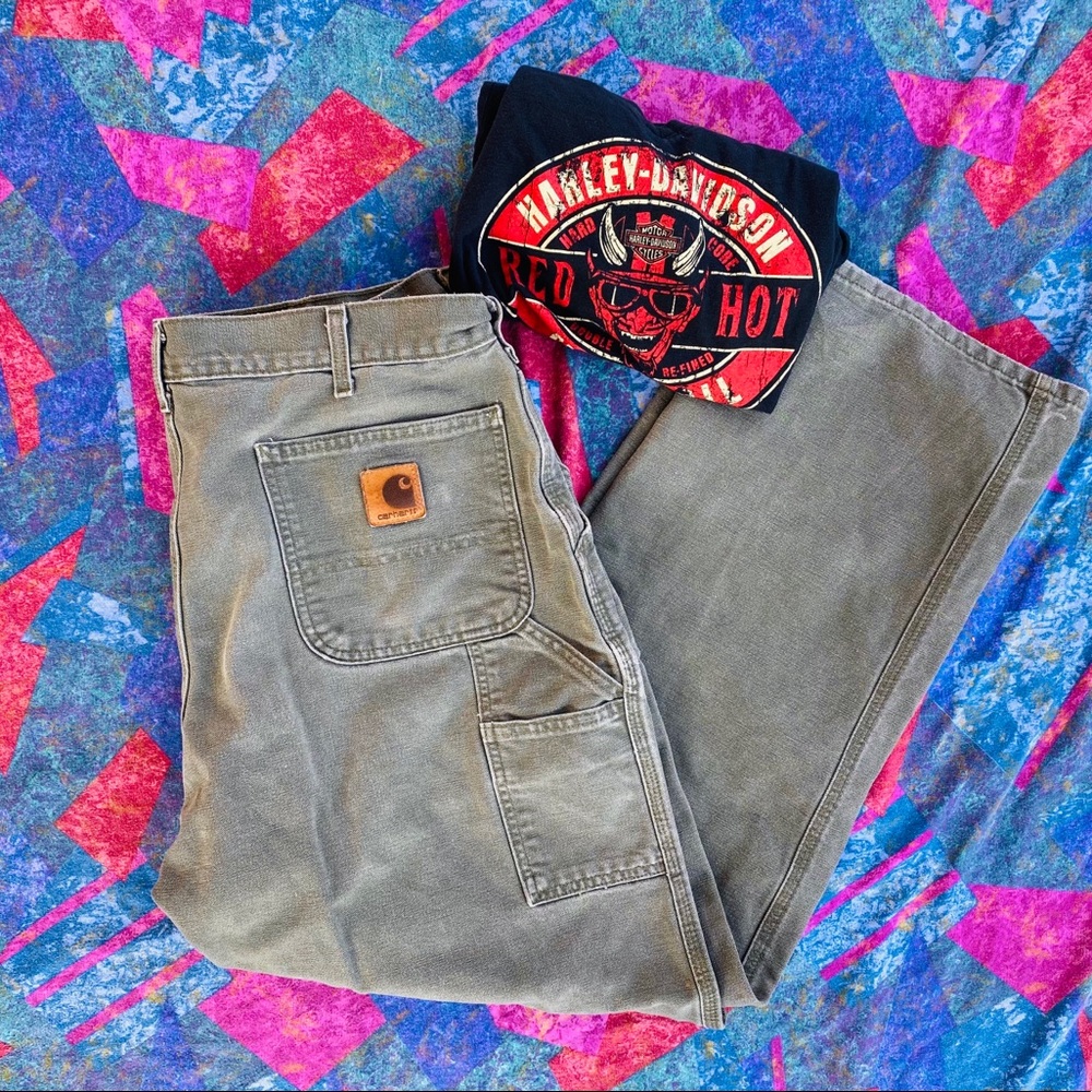 Green Carhartt Work Pants